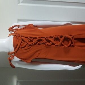 SHEIN Orange Sheath MINI Dress for Cocktail Nights